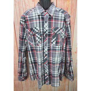 Affliction 73 Live Fast Plaid Western Shirt 3XL